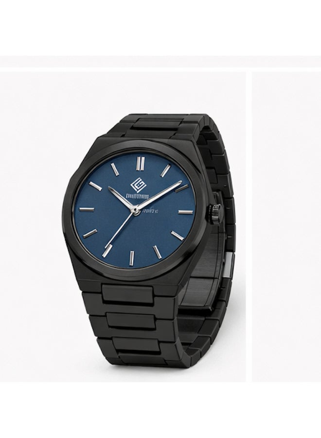 FG UNITED Mens Luxury Black Plastic Band Quartz Wrist Watch 40mm - FG6006 - Image 3